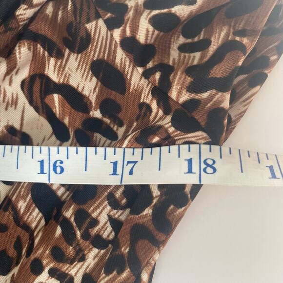Westside Clothing Co Vintage Dress Women’s Animal Print 3/4 Sleeve Brown Black - Picture 5 of 7